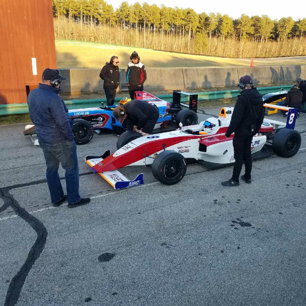 FSR Driver Chloe Chambers at VIR with Al Unser, Jr. and TeamFSR