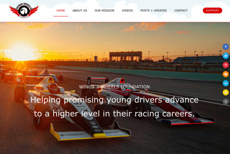 WingsAndWheelsFoundation.com Screenshot - 02/15/22