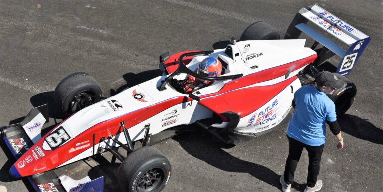 TeamFSR driver Mac Clack after Race 1 - First win of the Season, Round 1 at NOLA