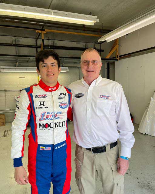 Driver Andre Castro and Team Owner Mark McAlister