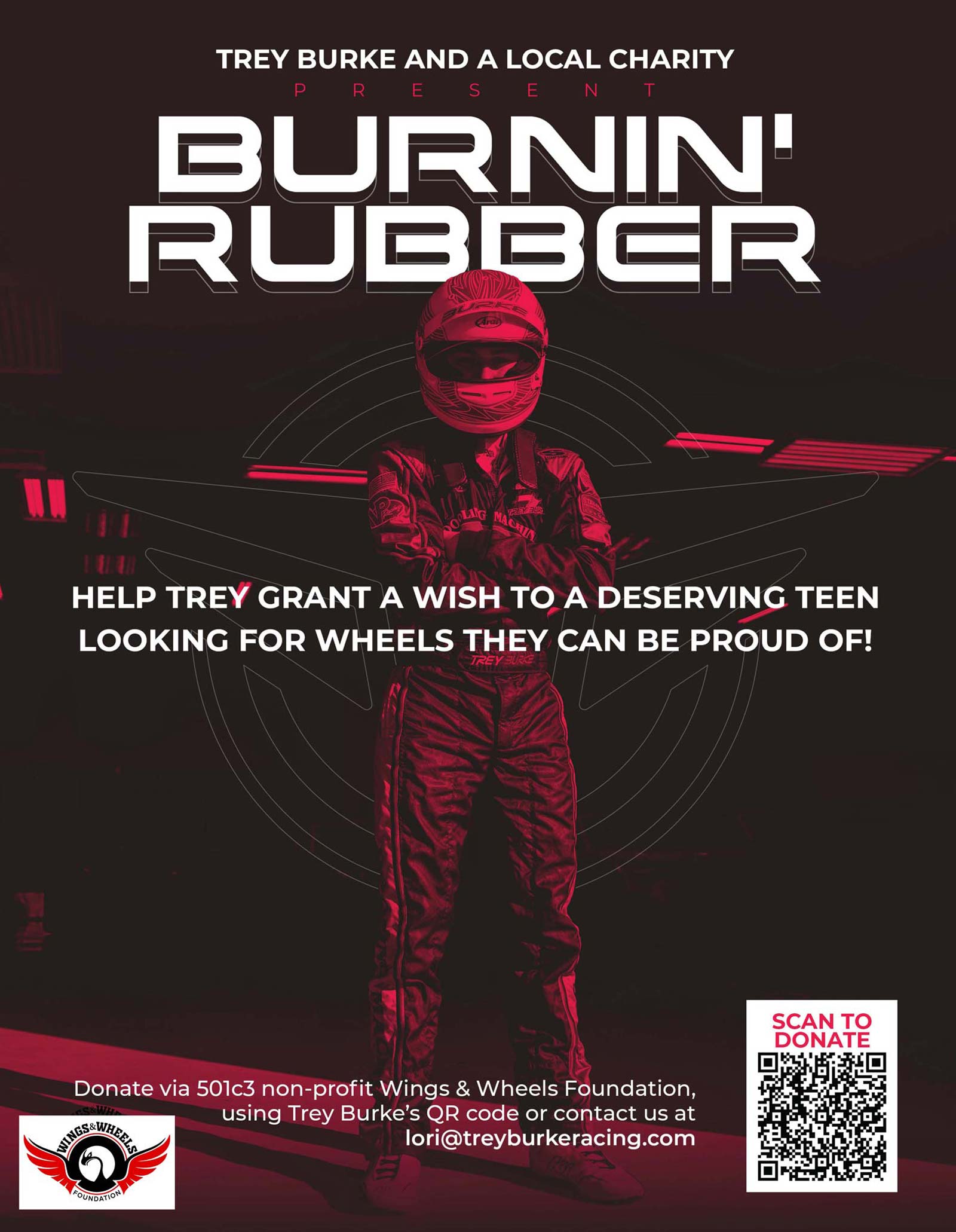 Burnin' Rubber Flyer - Page 1