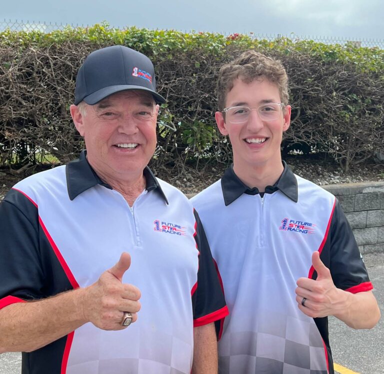 Race Mentor Al Unser, Jr. and Team Driver Mac Clark