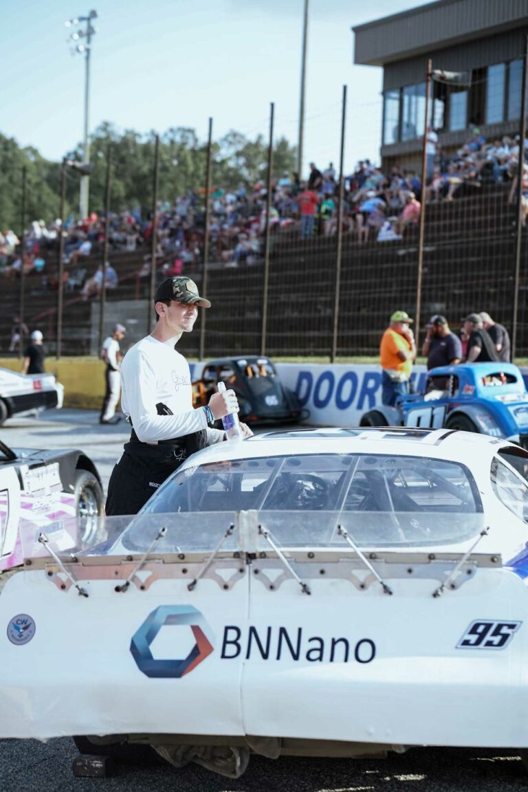 Jayson Alexander with race car