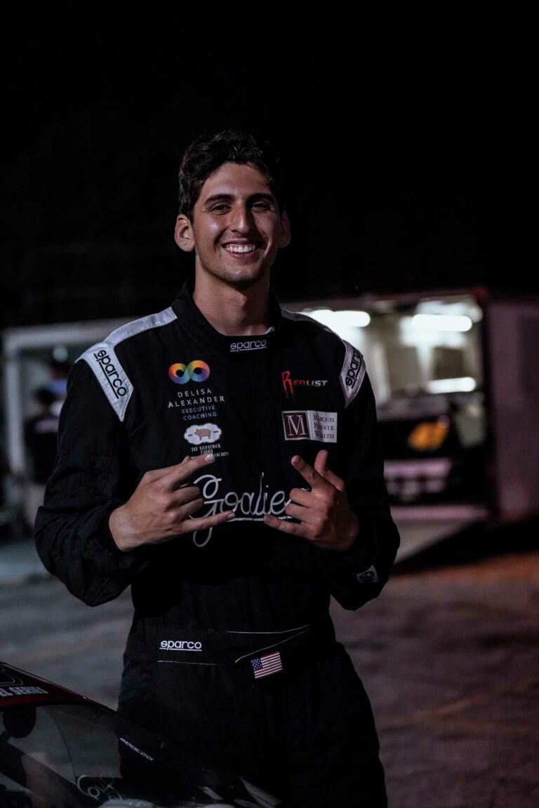 Jayson Alexander in race uniform