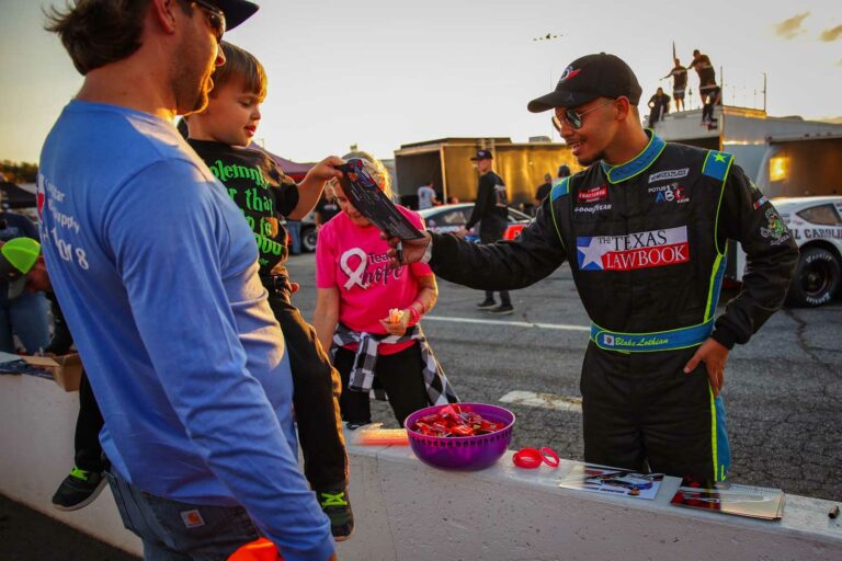 Blake Lothian with fans at Halloween Havoc